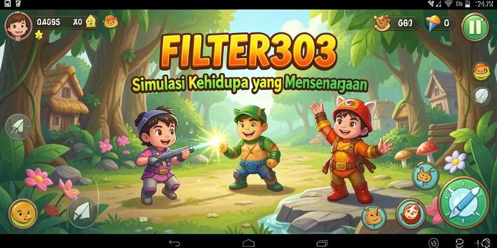 Tampilan gameplay FILTER303 yang menarik dan interaktif.