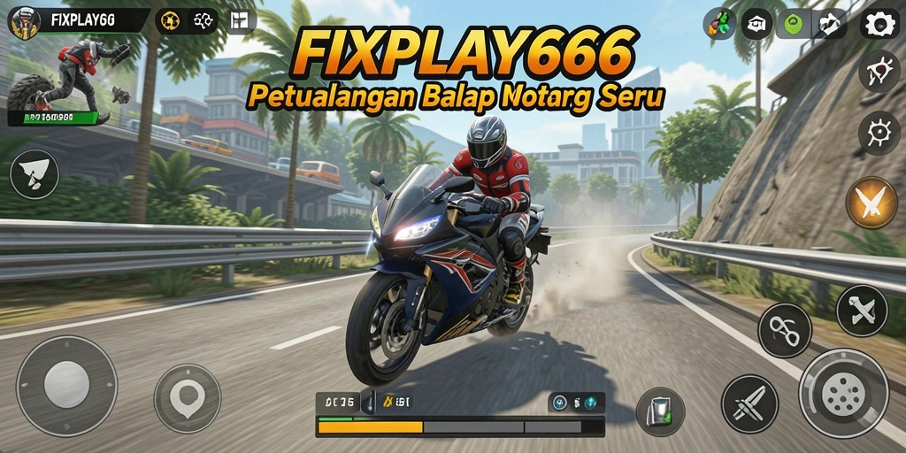Tampilan mengesankan dari gameplay balap motor FIXPLAY666.