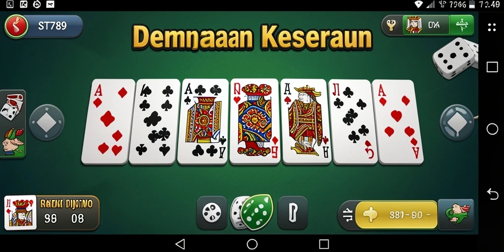 Screenshot ST789 menampilkan gameplay domino yang seru dan interaktif.