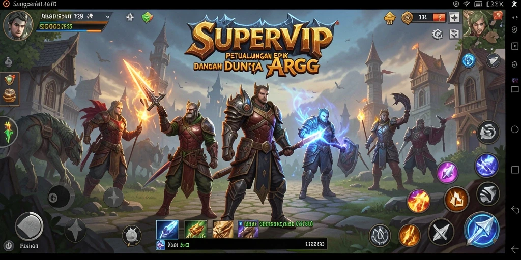 Tangkapan layar gameplay menampilkan pertarungan epik dalam dunia ARPG.