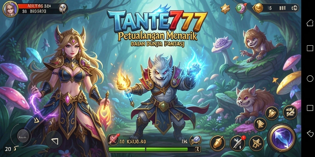 Tampilan gameplay TANTE777 yang memukau dan penuh aksi petualangan.