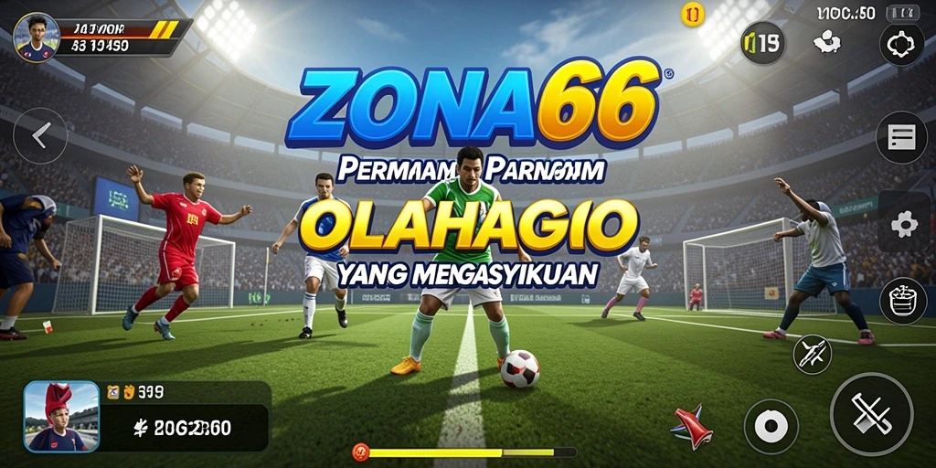 Screenshot ZONA66 menampilkan pertandingan olahraga yang seru dan menarik.