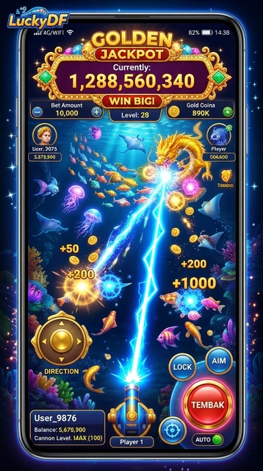 Tampilan menarik dari luckydf yang membuat pencarian aplikasi menjadi lebih menyenangkan.